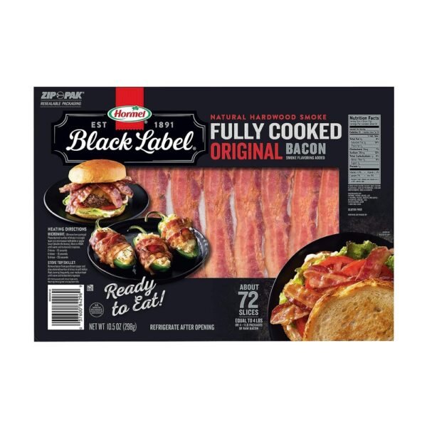 Hormel Black Label Fully Cooked Bacon (72 Slices)